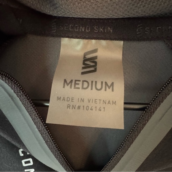 Second Skin Women’s 1/4 Zip Long Sleeve Training Pullover Black Gray Sz M - Picture 5 of 6